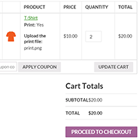 WooCommerce shopping cart